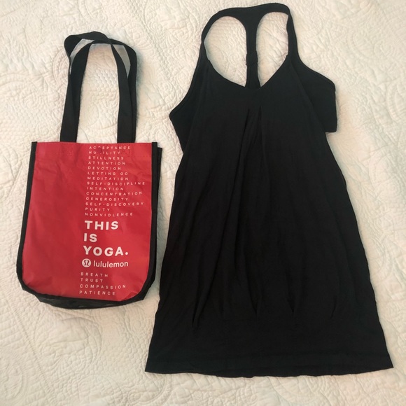lululemon athletica Tops - Lululemon Black Practice Freely Tank size 6 EUC